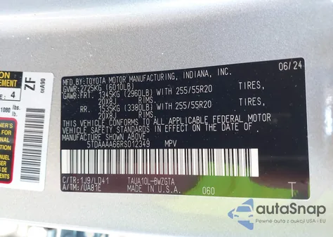 2024 Lexus Tx 350 Luxury z USA, uszkodzony, nr VIN 5TDAAAA66RS012349